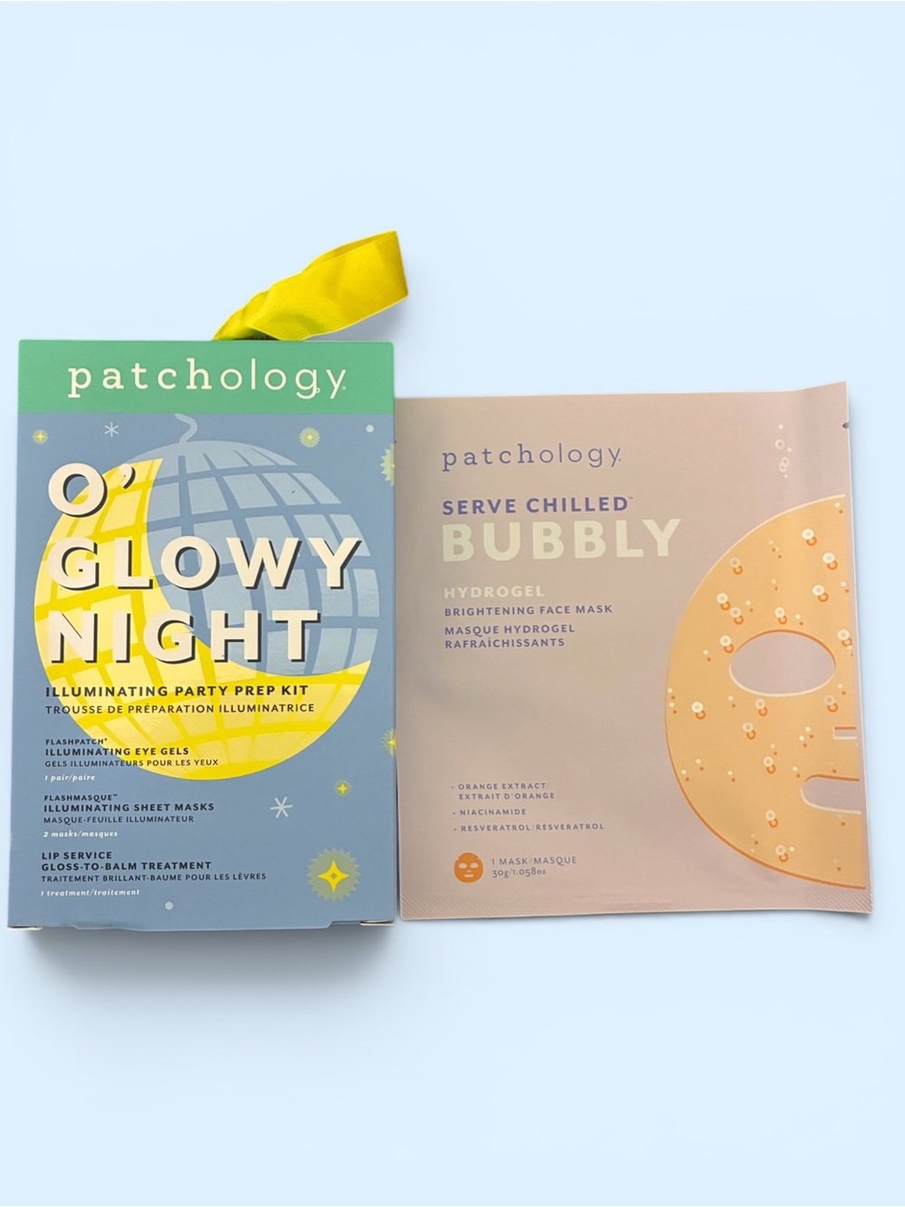 Patchology O' Glowy Night Illuminating Party Prep Kit & Patchology Hydrogel mask
